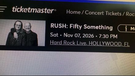 Rush Pit GA Tickets   Nov5th and 7th