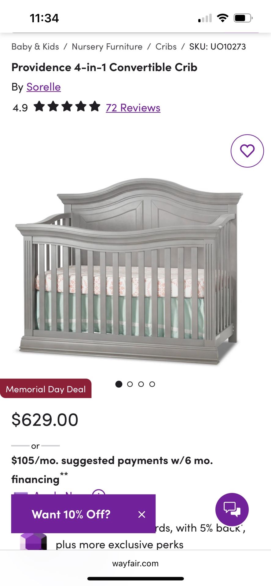 Baby crib/ Toddler Bed
