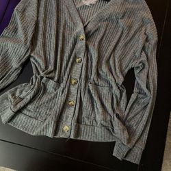 Women Grey Cardigan Size XL