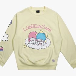 Little Twin Stars Puff Print Crew Neck Sweatshirt XL