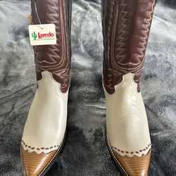 Men’s Leather Cowboy Boots Size 10 1/2 New lizard 