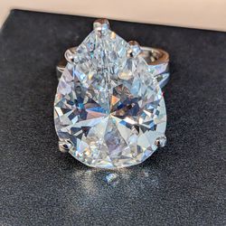 Huge Size 7 Cocktail Ring
