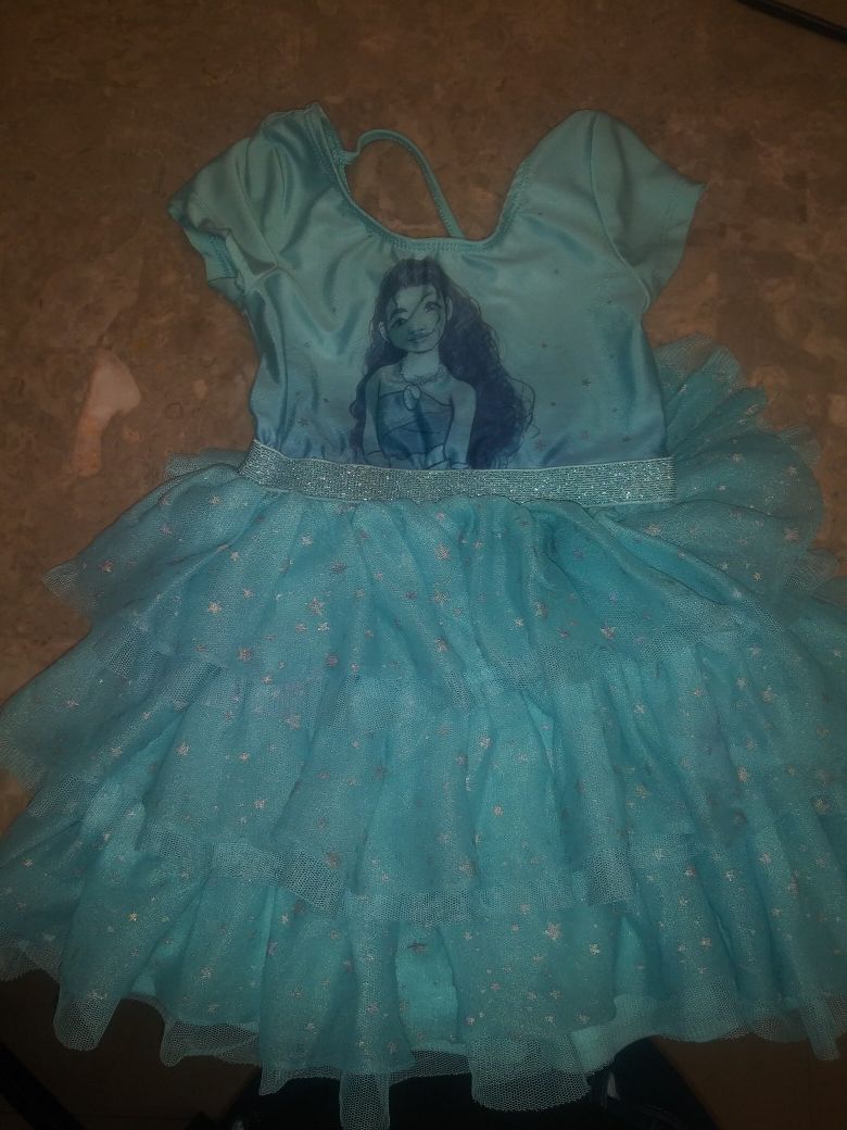 Disney moana princess dress blue 2 t