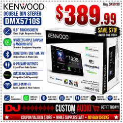 Kenwood DMX5710S Double Din Car Stereo Wireless Apple Carplay Android Auto 🚨 Payment Options Available 🚨 No Credit Needed 🚨