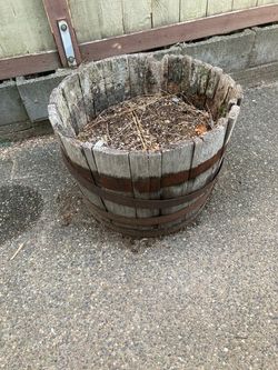 FREE Half Wine Barrel Garden Planter