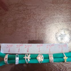 Silver Rings,etc.and Watches, Different Prices