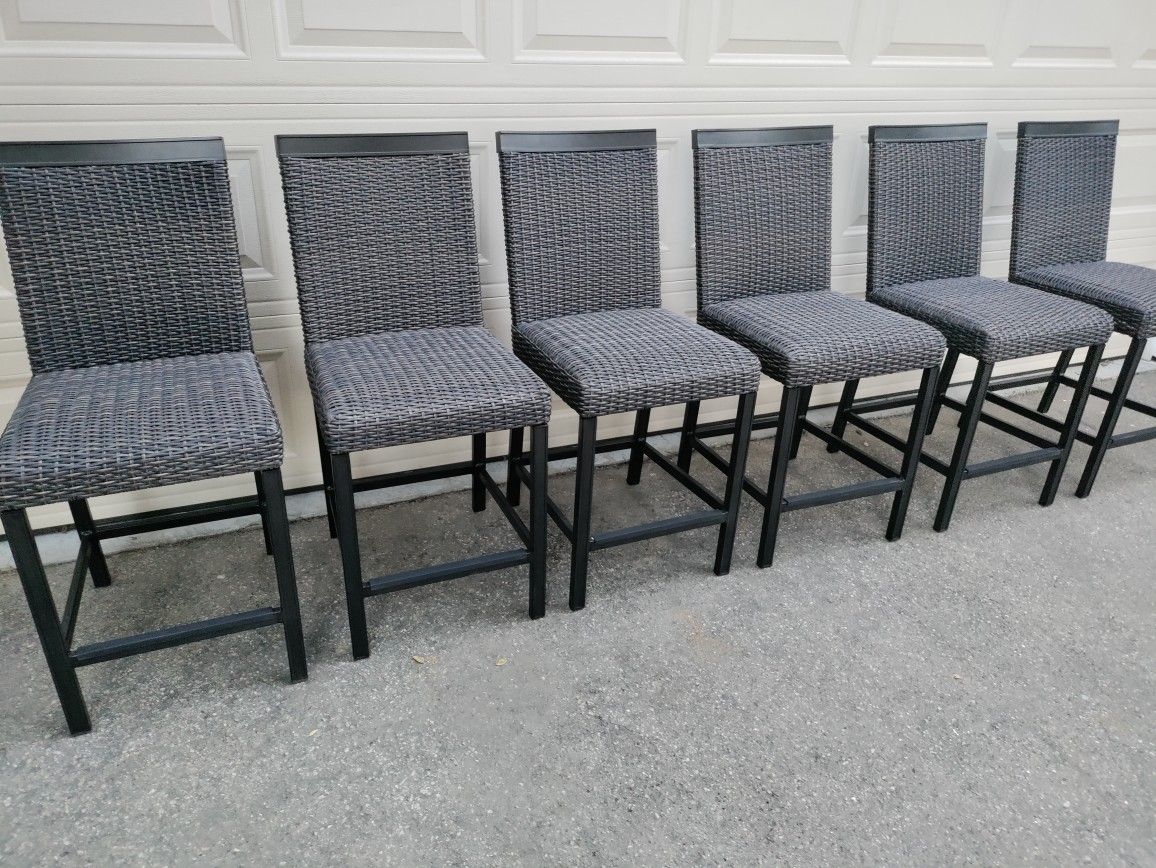 6 outdoor patio counter height bar stools 