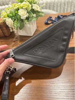 Black Triangle Crossbody Bag