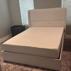 Queen bed frame and mattress