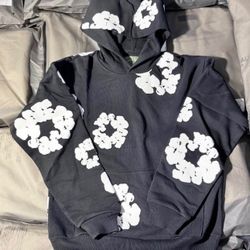 Denim Tear Cotton Wearth Hoodie In Black