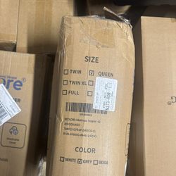 Bedlore Queen Mattress Topper – Grey – New in Box