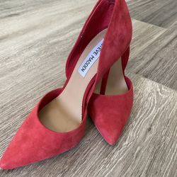 Red Suede Pumps 