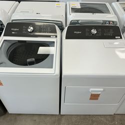 Whirlpool 4.8 cu. ft. Washer w/Removable Agitator & Deep Fill, 7 cu. ft. Vented Electric Dryer w/Moisture Sensing