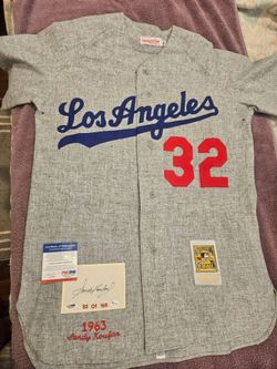 Sandy Koufax signed l.e. psa+oa certed jersey