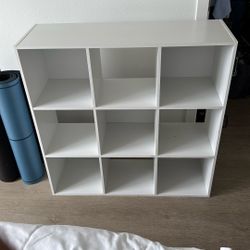 White 9-Cube Storage Shelf / Organizer – Great Condition