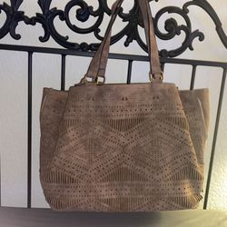 Violet ray Perforated Faux Leather Purse