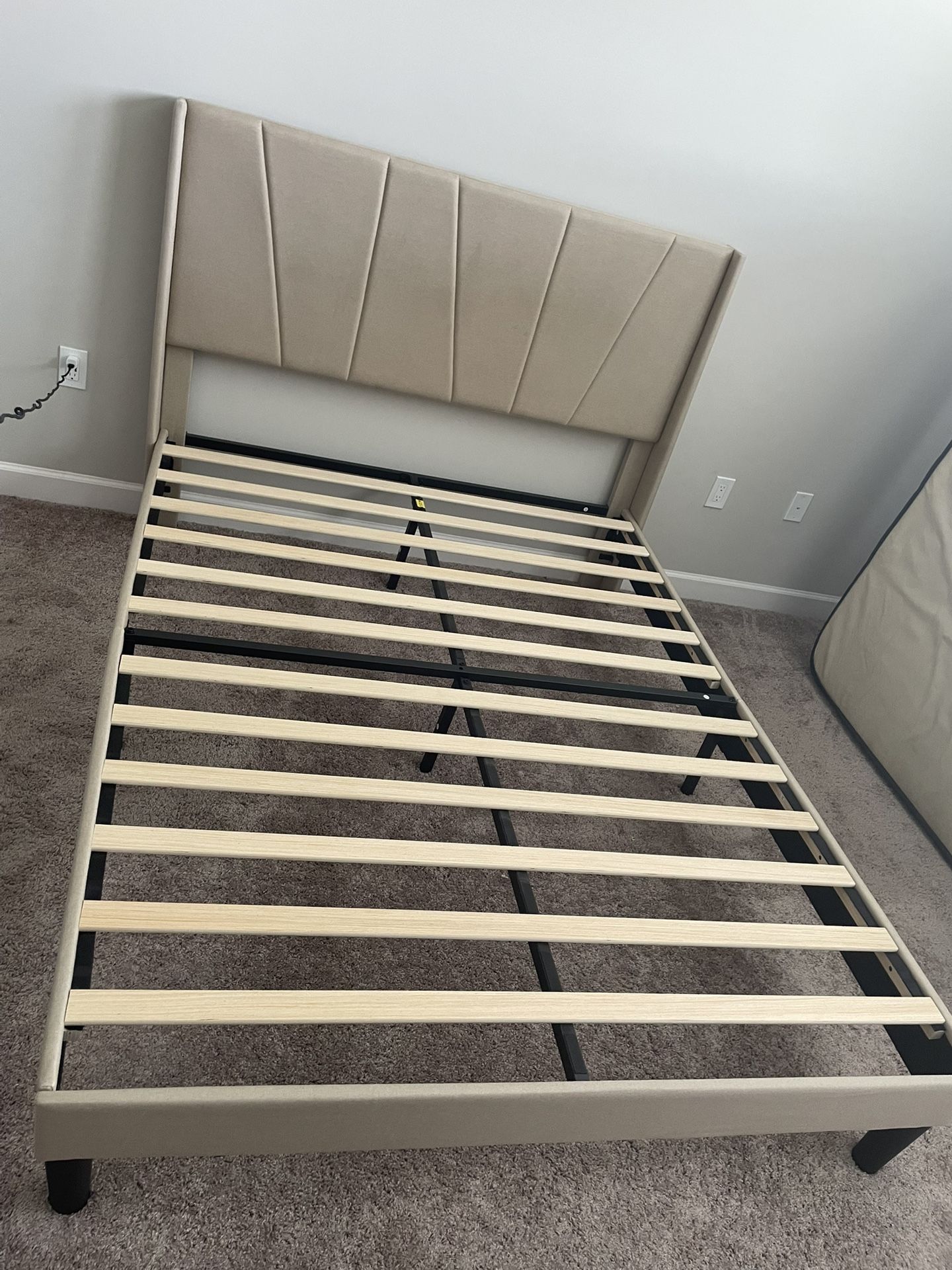 Queen Bed (Tan)