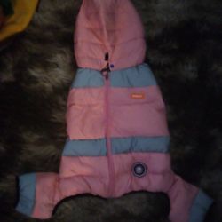 Light Up Pink Doggy Winter Coat