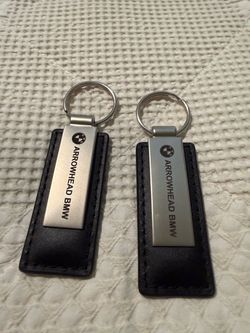 BMW Leather Key Chain Arrowhead BMW
