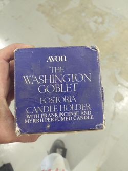 Avon Fostoria Washington Goblet Candle Holder