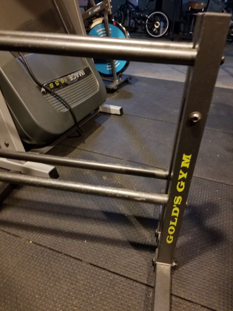 Golds gym dombells rack $45 each or $80 for both