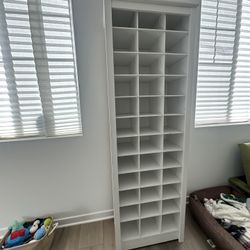 White Shoe Storage Cabinet – $40