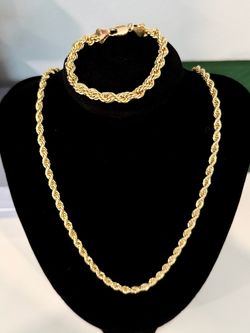 24” GF Rope Chain / Bracelet Combo