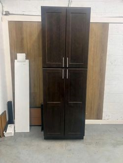 30W*90H*24D Dark Coffee Color Vanity Cabinet (Brand New )