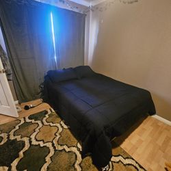 Queen Mattress (With Mattress protector) Adjustable Platform (Sheets And Comforter Included)