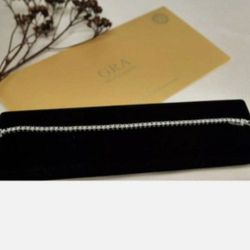 New 6.5 ct Moissanite Tennis Bracelet 14k White Gold Sterling Silver 3mm