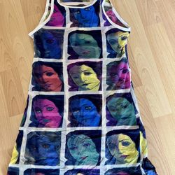 Colorful Artwork Stretching Top