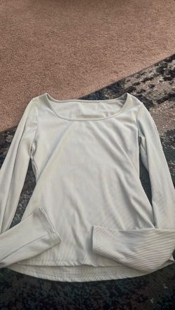 Sage Green Shein Long Sleeve Top