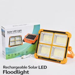 Super Bright Solar LED Floodlight IP66 Waterproof Outdoor Portable Rechargeable Work Light