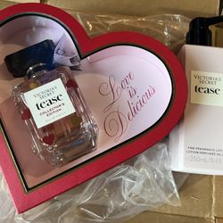 New Valentines Victoria Secret Limited Edition Tease 3.4oz Lotion 8.4oz Set $70