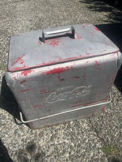 VINTAGE COKE COCA-COLA COOLER ICE BOX CHEST 