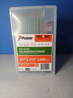 Paslode, Framing Nails & Fuel Pack, 2 3/8 inch x .113 Gauge,Galvanized 1,000 QTY