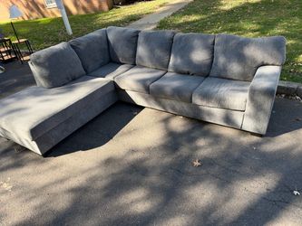 Grey 2 pc sectional sofa