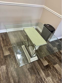 Glass dining table