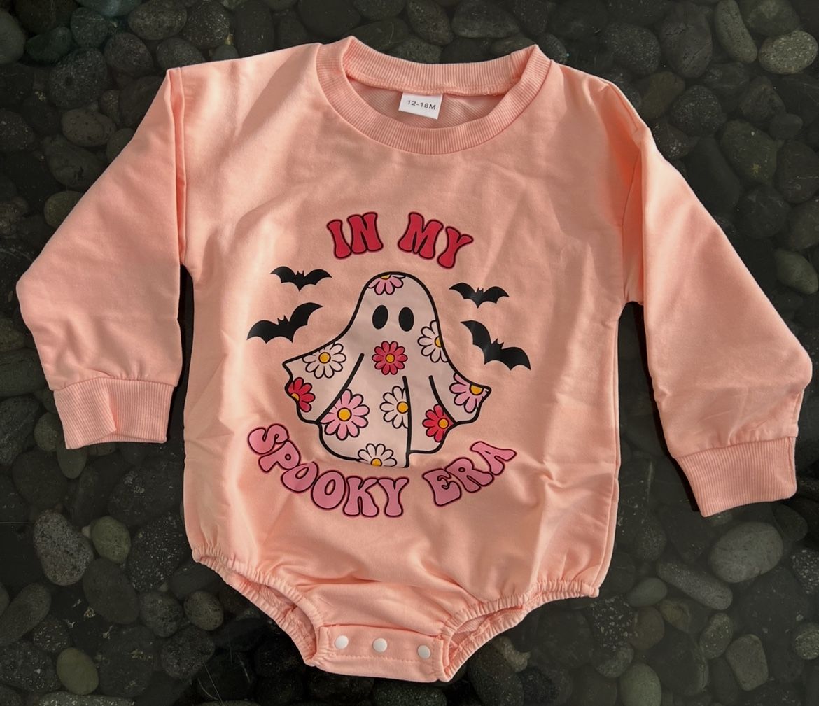 Halloween Baby Girl Outfit Pumpkin Ghost
