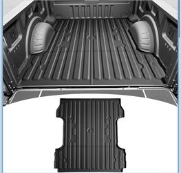 6.8FT Truck Bed Mat for 2017-2026 Ford Super Duty F250/F350/F450 All Weather Protection TPE Pickup Bed Liner with Raised Wall, Custom Fit, Anti-Slip,