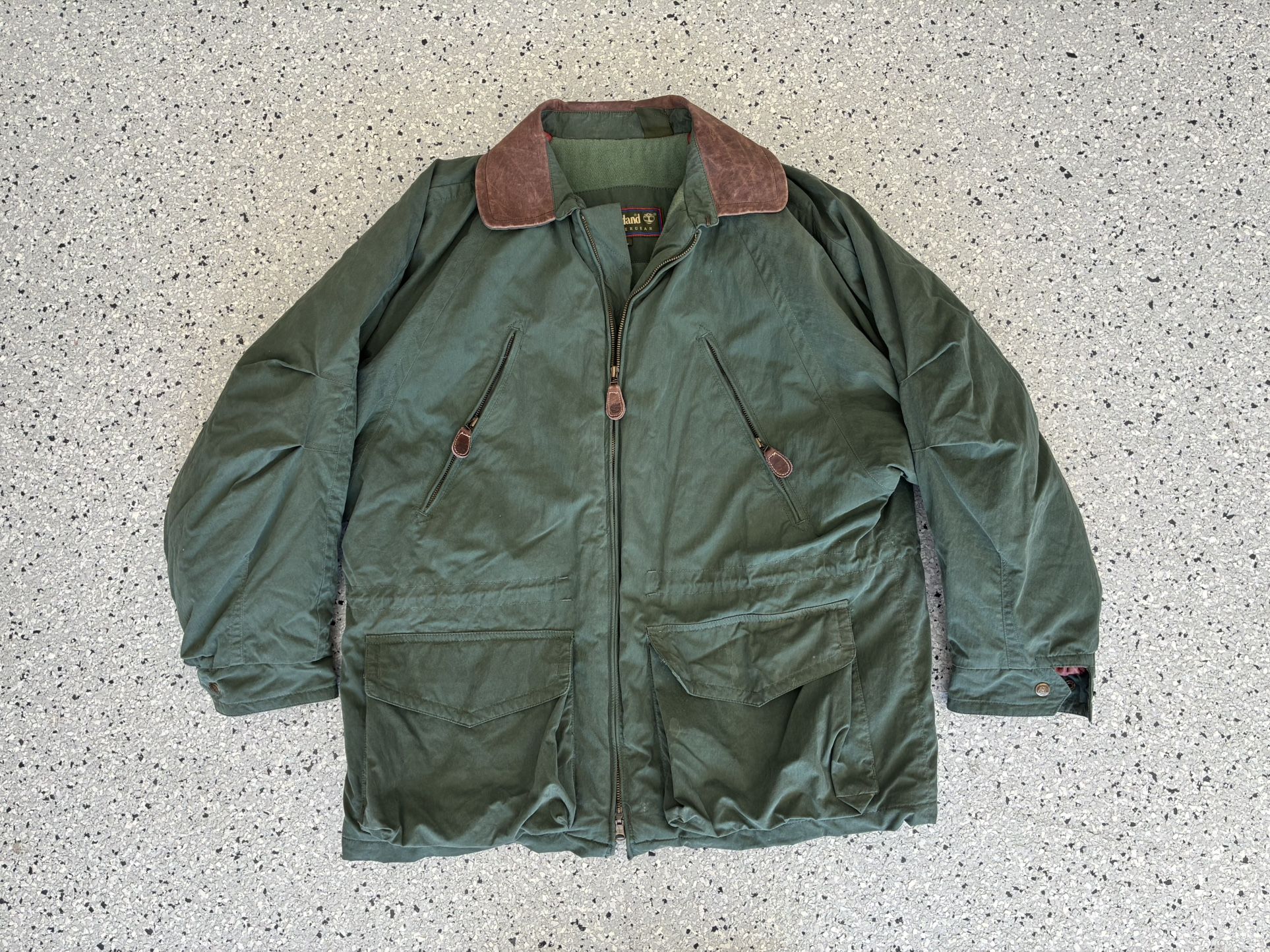 Vintage “TIMBERLAND” Cotton Work/ Chore Jacket. Size M. Full Zip. Pockets.