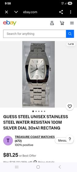 Reloj Gues unisex en buenas condiciones se le termino la bateria estaba trabajando