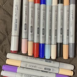 13 Copic caio Alcohol Markers and One Copic Sketch Alcohol Marker for Sale