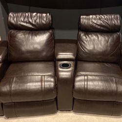 Leather Electric Recliner Chairs (Set Of 4)