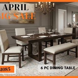 6 PC DINING TABLE 