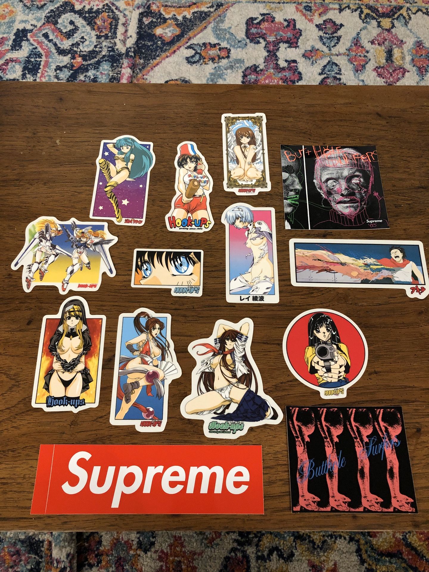 All Authentic Hookups Hook-ups Skate Stickers & Some Supreme Stickers