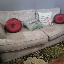 Sofa Ottoman and Pillows
