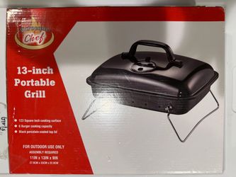 NEW Barbeque Chef 13-Inch Portable Charcoal Grill