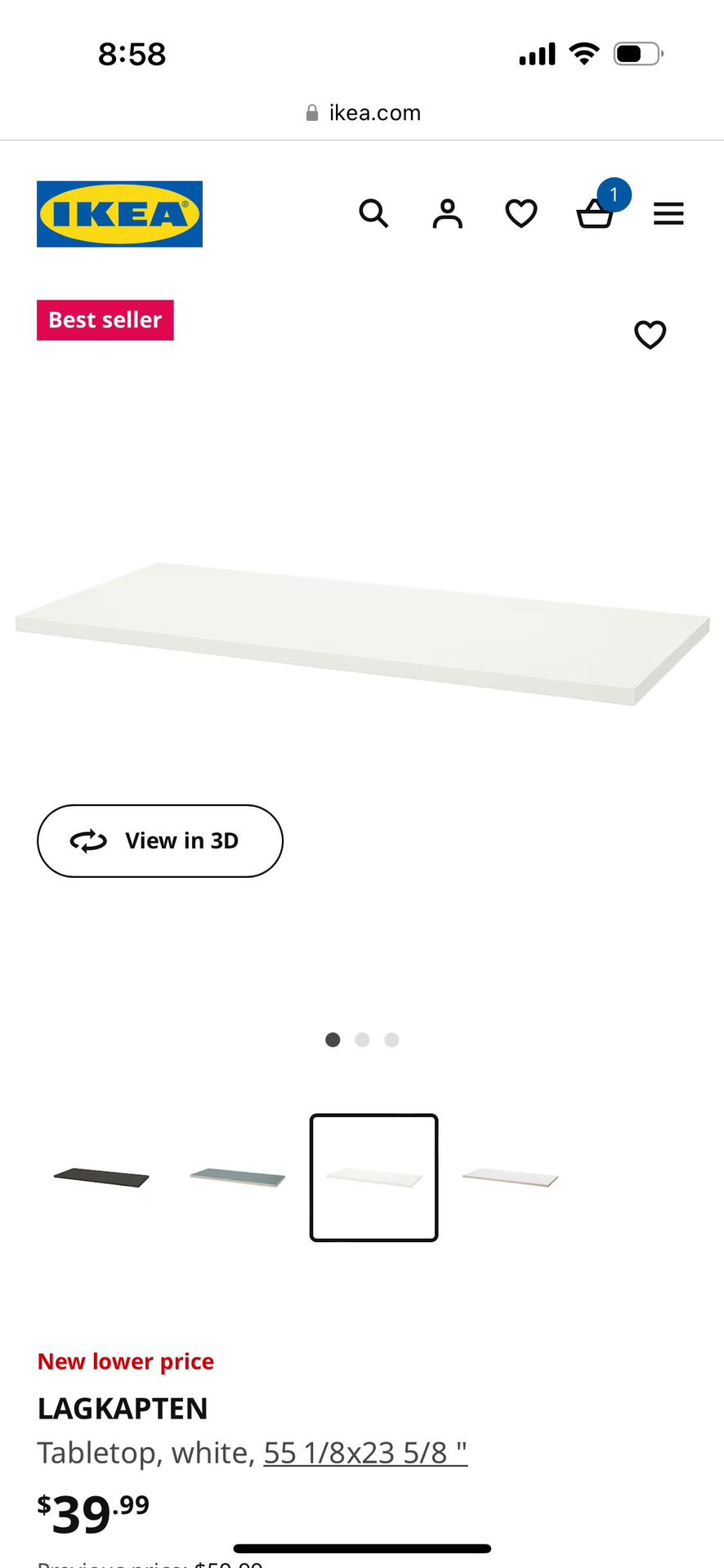FREE IKEA LAGKAPTEN TABLETOP DESK