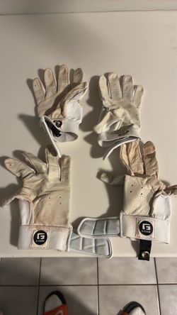 G Form 2 pairs teen baseball batting gloves white